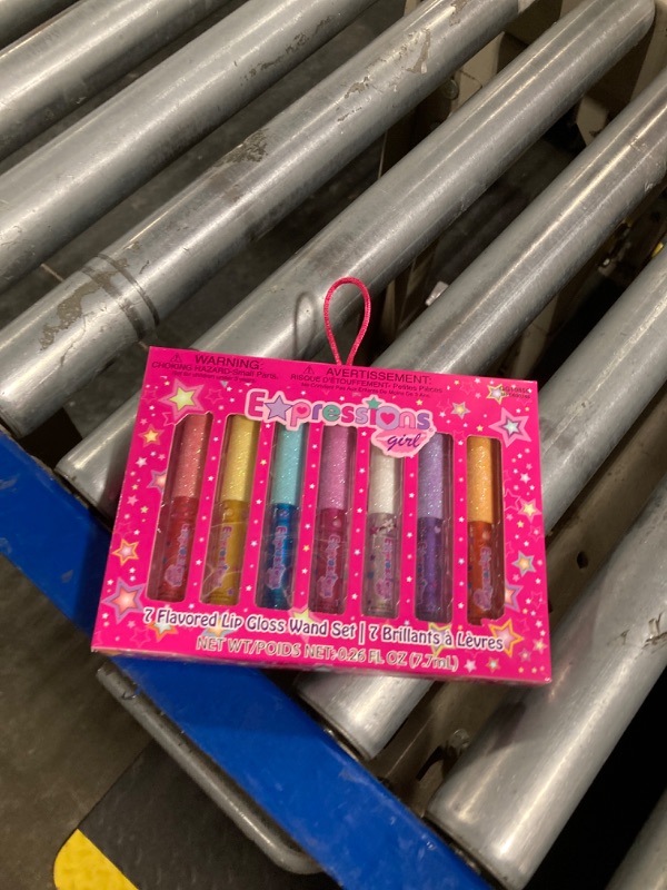 Photo 1 of 7pc Fruity Flavored Lip Gloss Set - Lip Gloss in Assorted Fruity Flavors, Non Toxic Makeup for Kids & Teens