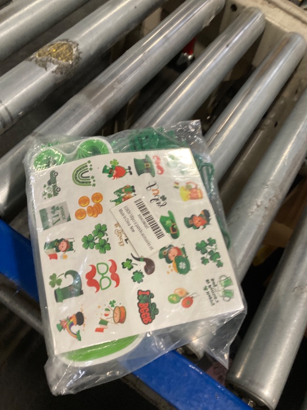 Photo 1 of 140PCS St Patricks Day Accessories, St. Patrick's Day Glasses Bracelets Tattoos Beads, Irish Glasses Bracelets Tattoos Beads Stuff Bulk, Shamrock Saint Patricks Parade Throw Party Favor Decorations