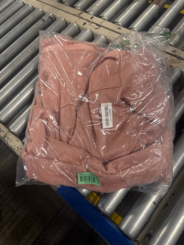 Photo 1 of Bellivera Women's Faux Leather Suede Jacket Moto Fleece-Lined Coat with Detachable Fur Collar 8830 Pink XL