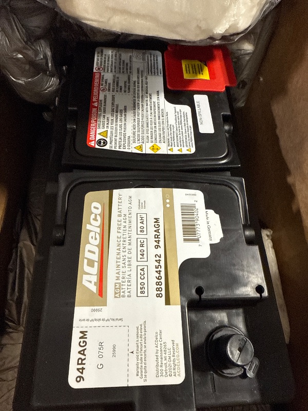 Photo 1 of ACDelco Gold 94RAGM (88864542) 36 Month Warranty AGM BCI Group 94R Battery. 