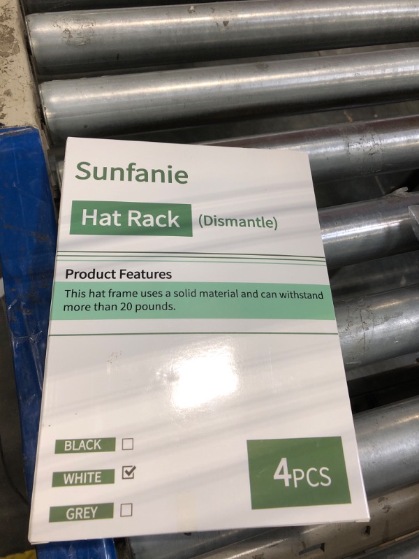 Photo 1 of Sunfanie Hat Rack for Hat Storage (4-Pack), Multi-Purpose Hat Organizer, Strong Adhesive Hat Hooks for Wall Hat Organizer for Baseball Caps, Two Mounting Options Hat Hook, White