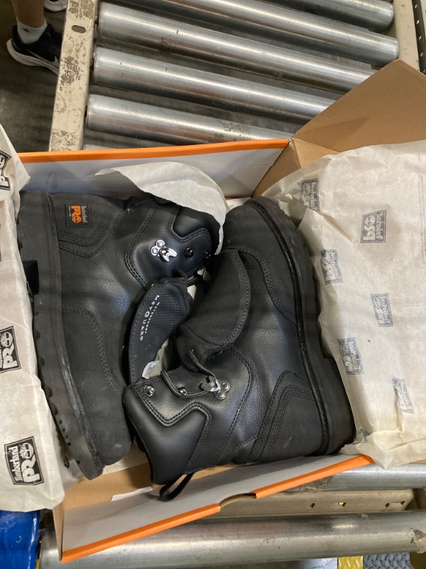 Photo 1 of Timberland PRO Men's External Met Guard 8 Inch Steel Safety Toe Waterproof Industrial Work Boot, Black-2024 New, SIZE  9      