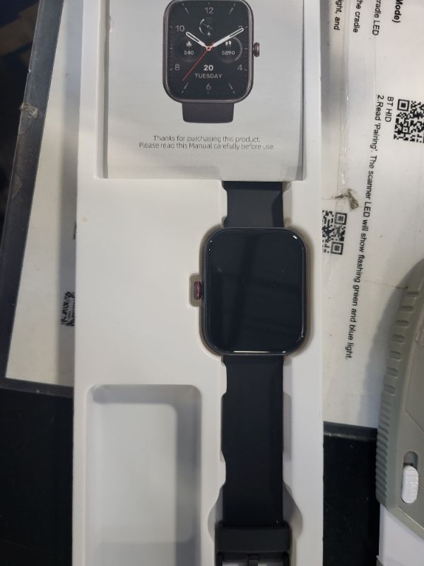 Photo 1 of **CHARGER MISSING**
ENOMIR Smart Watch for Women Men (Answer/Make Calls) Compatible with iPhone/Android/Samsung, Alexa Built-in, [1.91" HD Screen] Waterproof Fitness Watch with Heart Rate/Sleep/SpO2 Monitor(Black)
