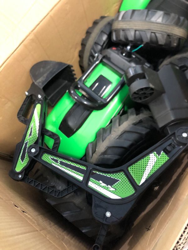 Photo 1 of 3 in 1 Kids 24V Ride on Tractor, Excavator & Bulldozer, Electric Vehicle w/Trailer, Digger, Shovel Bucket, Remote Control, EVA Tires, LED Lights, Music & USB, Battery Powered Ride on Car Toy, Green