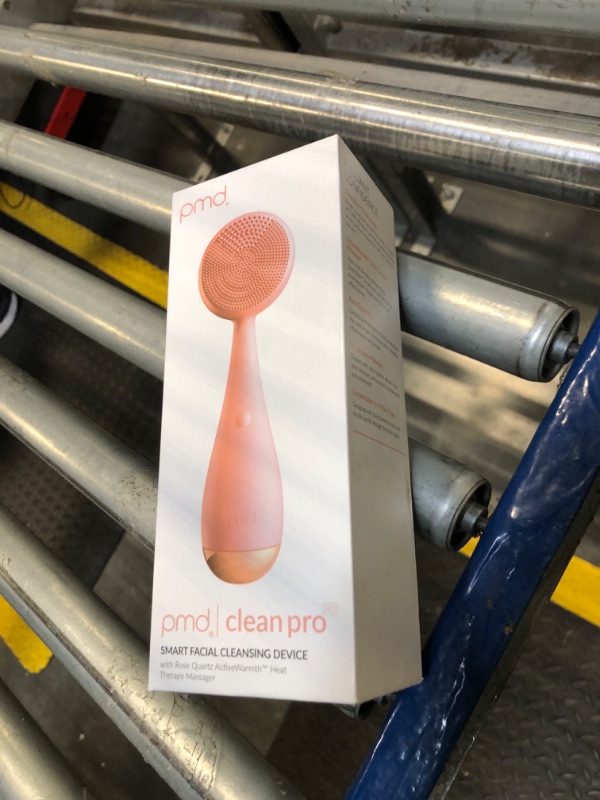 Photo 1 of **MISSING CHARGER ***PMD Clean Pro RQ - Smart Facial Cleansing Device with Silicone Brush & Rose Quartz Gemstone ActiveWarmth Anti-Aging Massager - Waterproof - SonicGlow Vibration - Clear Pores & Blackheads