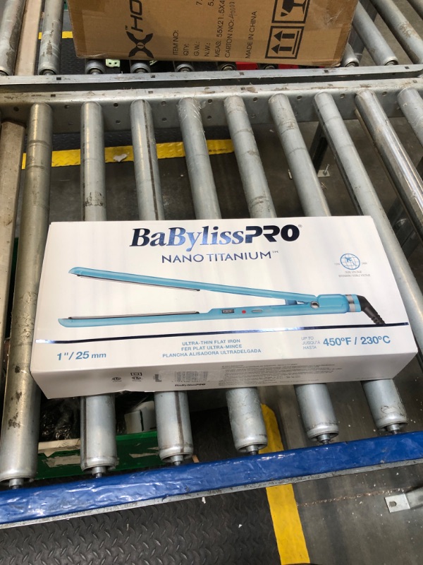 Photo 1 of BaByliss Nano Titanium 1in Ultra Thin 1" Flat Iron