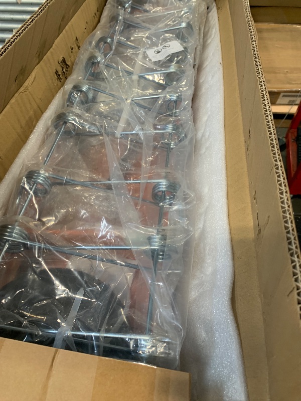 Photo 1 of Vlaeng 48" Tow Behind Dethatcher, Pull Behind Rake with 24 Rust-Proof Tines and Heavy Tires, Dethatcher with Lift Handle, Tow Behind Lawn Rake to Remove Thatch, Leaves from Large Lawn Area,Orange