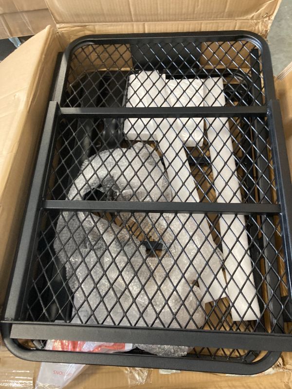 Photo 1 of Folding Trailer Hitch Mount Cargo Carrier 60" 20" 6",500LBS Luggage Rack Basket Car Storage,58" 19" 24" Waterproof Bag,500LBS Anti-Rust Luggage2 Receiver,Trailer Hitch Mount for RVs, Pickups, Trucks
