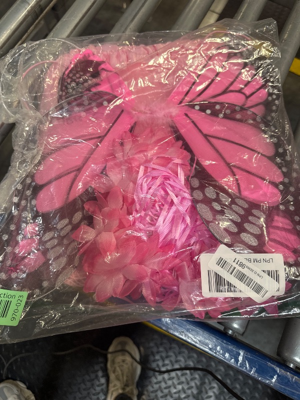 Photo 1 of 4 PC Girls Fairy Monarch Princess Costume Set with Butterfly Wings, Tutu, Wand & Halo
