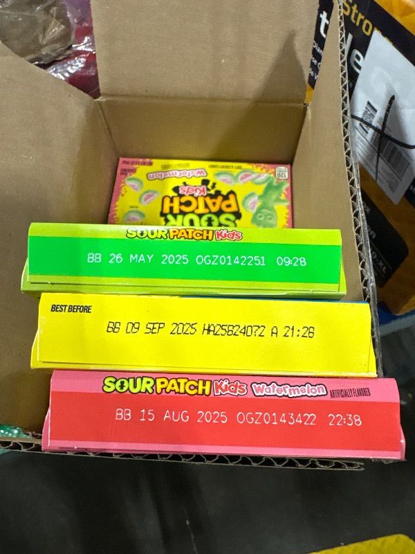 Photo 1 of **EXP 05/2025/** SOUR PATCH KIDS Original Candy, SOUR PATCH KIDS Watermelon Candy & SWEDISH FISH Candy Variety Pack, Easter Candy, 15 Movie Theater Candy Boxes