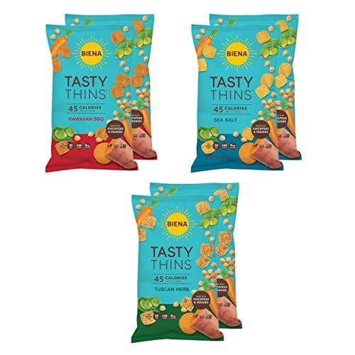 Photo 1 of **EXP 05/2025** BIENA Tasty Thins, Variety Pack (6 Pack), Gluten Free, Vegan, Dairy Free, Plant-based, 4.5oz
