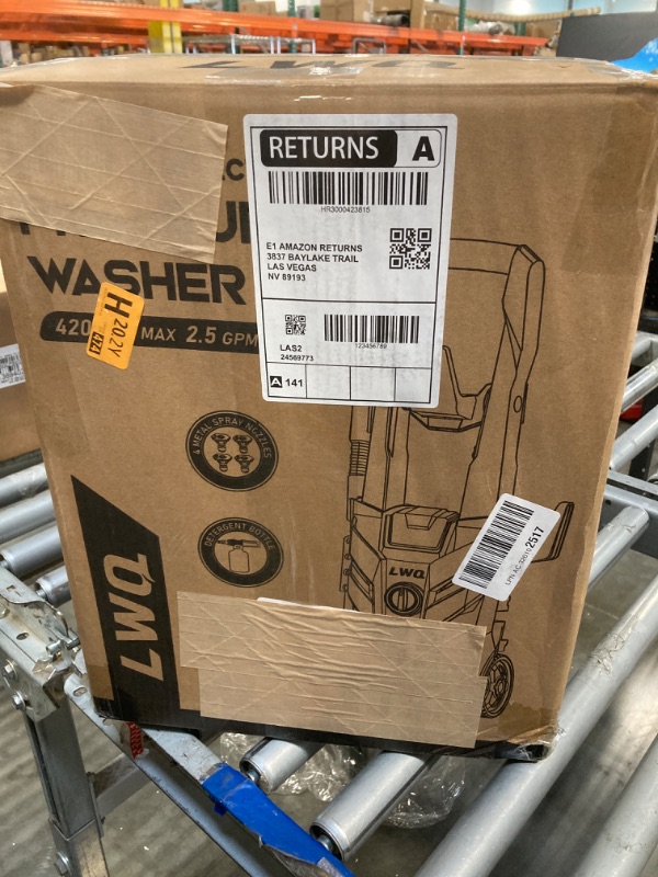 Photo 1 of Electric Pressure Washer, 2.5 GPM Power Washer with 4 Quick Connect Nozzles, High Pressure Cleaning Machine with Foam Cannon for Cars/Fences/Driveways/Patios/Home Cleaning
