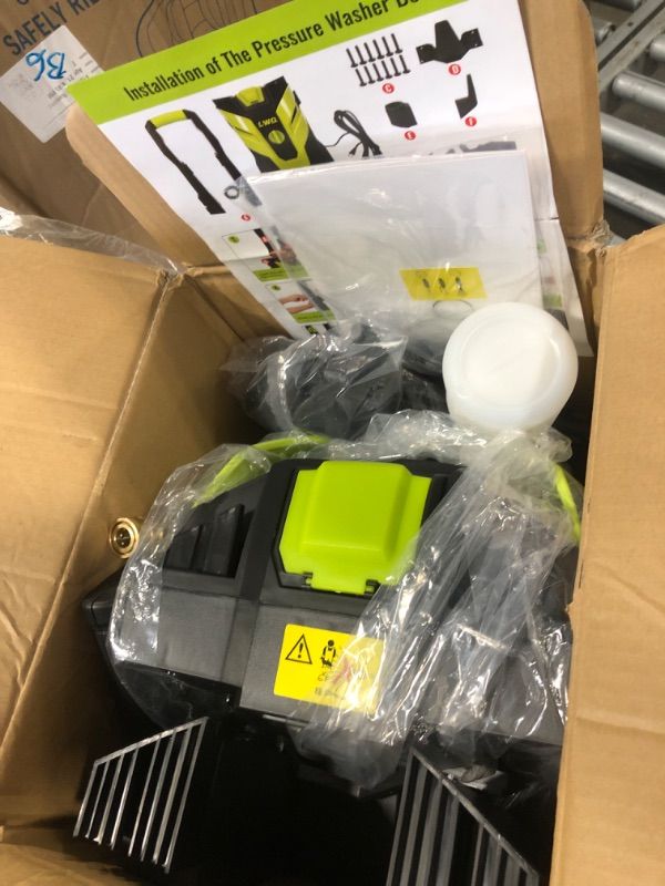 Photo 1 of Electric Pressure Washer, 2.5 GPM Power Washer with 4 Quick Connect Nozzles, High Pressure Cleaning Machine with Foam Cannon for Cars/Fences/Driveways/Patios/Home Cleaning
