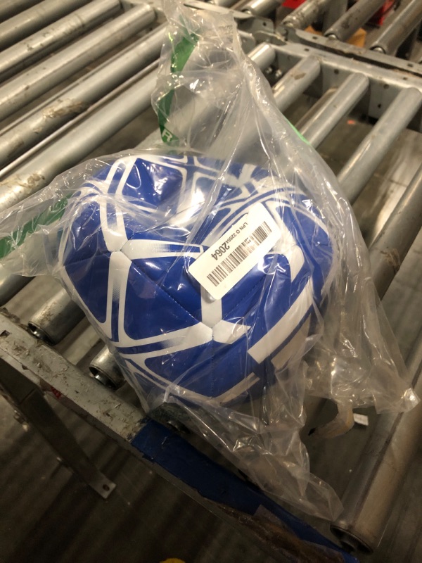 Photo 1 of *REQUIRES INFLATION* adidas Unisex Starlancer Club Soocer Ball, Blue/White, 5