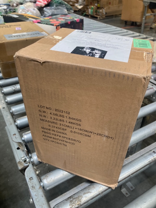 Photo 1 of Amazon Basics Oscillating Ceramic Space Heater, Portable Heater for Indoor Use, for Office and Home, With Overheat and Tip-Over Protection, Thermostat, 1500W, Black, 7.52"D x 6.34"W x 9.45"H