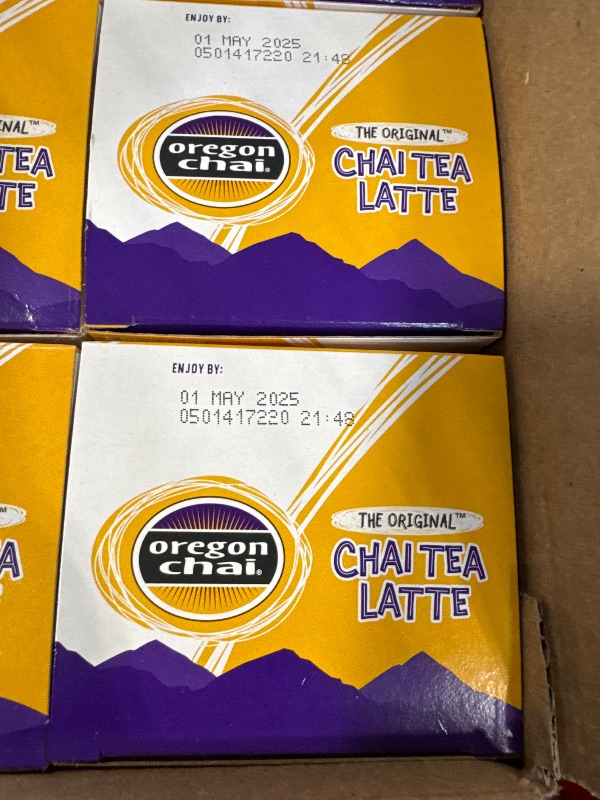 Photo 1 of ** EXP 01 MAY 2025** Oregon Chai Original Dry Chai Latte Mix, 8 Count Pack of 6