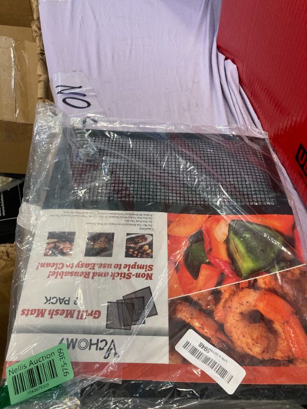 Photo 1 of Grill Mesh Mat Set of 3 - Heavy Duty BBQ Non-stick Cooking Sheet Liners Reusable Teflon Barbecue Grilling Net for Outdoor Smoker, Pellet, Gas, Charcoal Grills - 11.8x13.8       