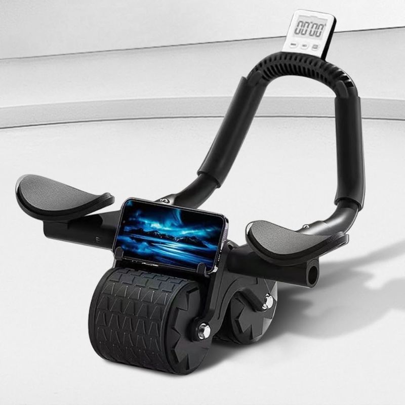 Photo 1 of ***SIMILAR ITEM*** New Ab Roller Wheel with Timer & Knee Mat,Automatic Rebound Abdominal Wheel with Elbow Support Ab Workout Equipment for Strengthening Core Muscles Abs Exercise Roller for Women Men