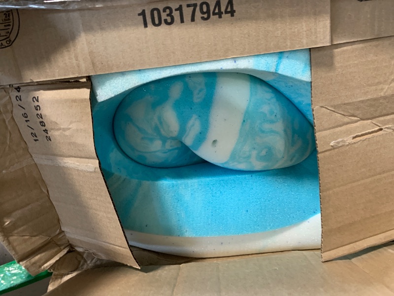 Photo 1 of **SIMILARR** Queen Mattress Topper 2 Inch Memory Foam Mattress Topper with Gel Infusion, Cooling Mattress Pad in a Box, CertiPUR-US Certified, 60”x80”, Blue