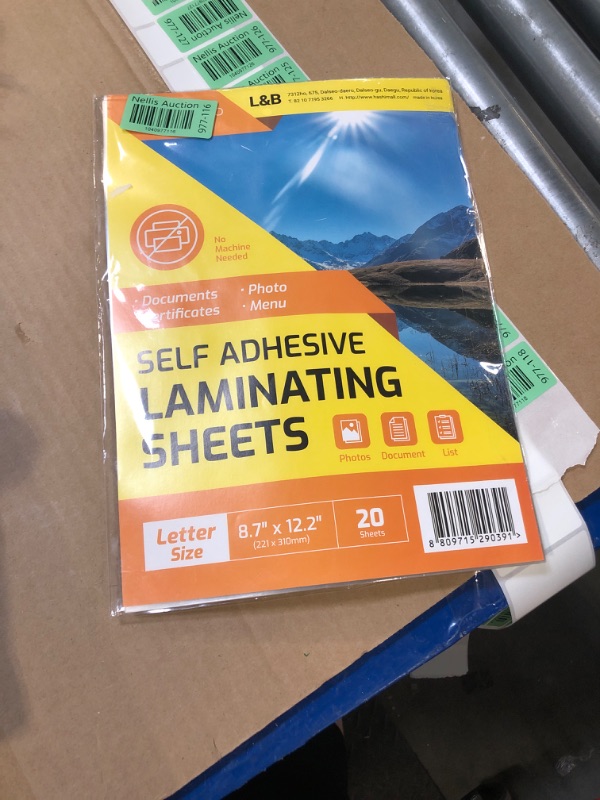 Photo 1 of [VIOLETTO] 20 Sheets - Self Adhesive Laminating Sheets for Ultimate Protection. No Machines Needed, 4 Mil Thickness, 8.5 x 11 Inches. Effortless, Durable & Perfect for Documents & Photos.