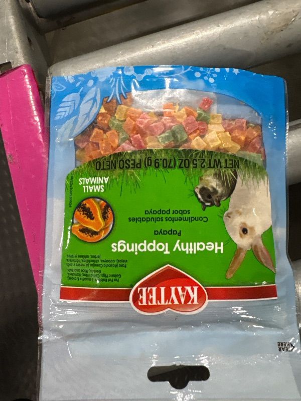Photo 1 of (12 Pack) Kaytee Fiesta Papaya Topping Healthy Treats For Small Animal, 2.5-Ounce Each