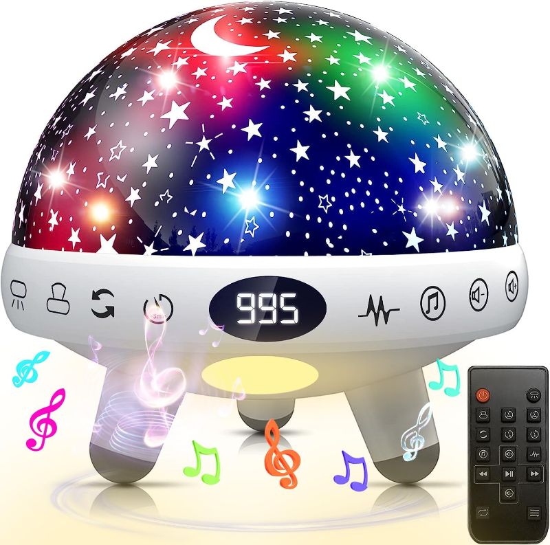 Photo 1 of YACHANCE Kids Sound Machine with Night Light Projector,29 Soothing Sounds Baby Night Light Star Projector for Kids Room,White Noise Machine for Baby Sleeping Soother,Nursery Lamp,Kids Bedroom Decor
