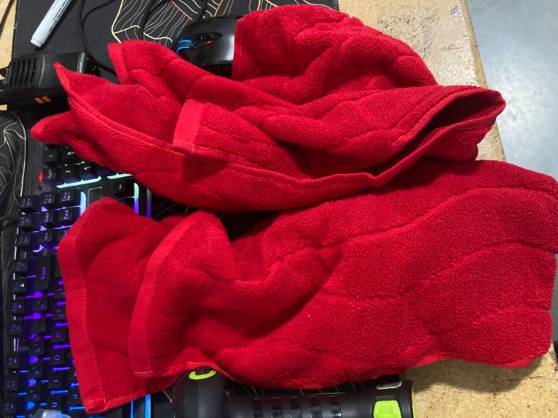 Photo 1 of  Solid Kitchen Towels: Highly Absorbent, Super Soft Long Lasting - 100% Cotton, 17"x30" Tea Towels for Cleaning & Drying Dishes, Pans, Glassware, or Countertops, (2-Pack), Chili   