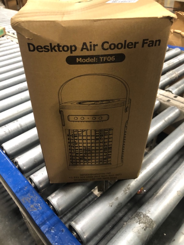 Photo 1 of 3-IN-1 Portable Air Conditioners, 5400mAh Built-In Battery Personal Evaporative Air Cooler Fan, 2 Ice Packs & 1200ml Water Tank, 1-7h Timer & Remote, Mini Air Conditioner for Room Desktop Outdoors