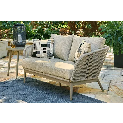Photo 1 of Outdoor Loveseat, Beige
