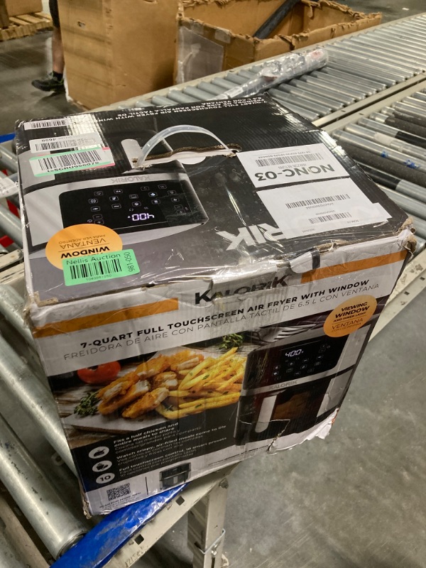 Photo 1 of Kalorik 7-Quart Touchscreen Air Fryer with Window, Stainless Steel (FT 52329 SS)