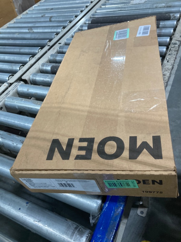 Photo 1 of Moen Riley Matte Black One-Handle Modern Pulldown Kitchen Faucet Featuring Power Boost for a Faster Clean and Reflex Docking System for The Spray Head, 7402BL.