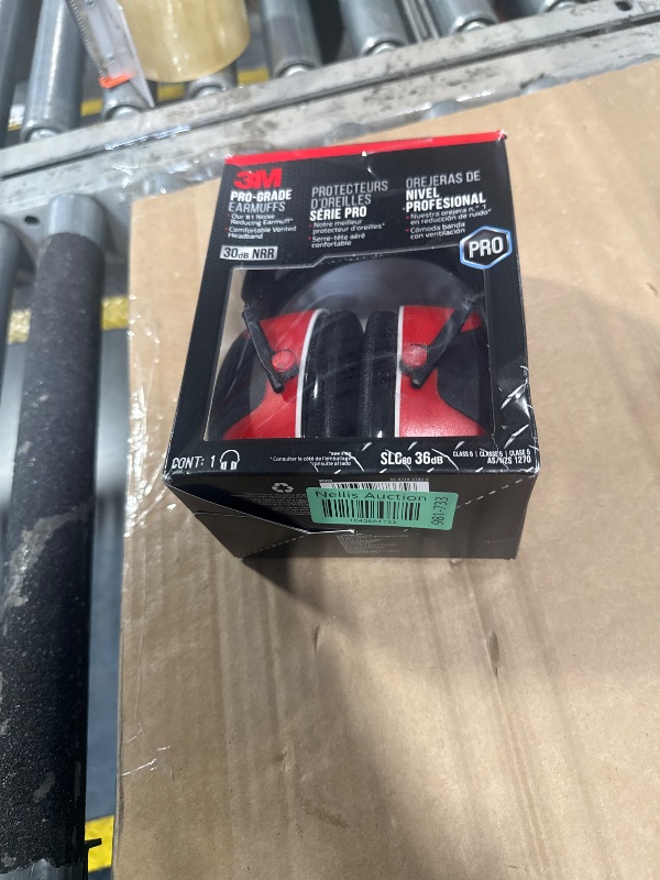 Photo 1 of 3M Pro-Grade Earmuff, Noise Reduction Rating (NRR) 30 dB, Lightweight & Adjustable Ear Muffs, Reduce Pressure Points For All-Day Comfort, Steel Wire Headband With Rubber Overmold Design (90565-4DC-PS)