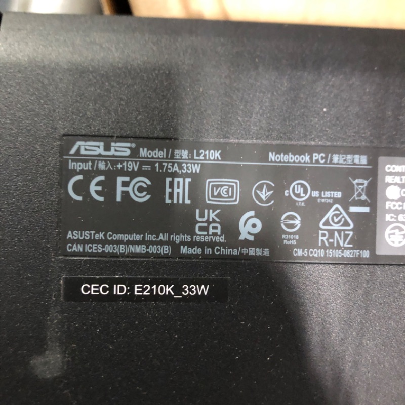 Photo 1 of ***LOCKED**ASUS Vivobook Go 11.6” HD Slim Laptop, Intel Dual Core N4500, Intel Graphics, 4GB, 128GB, Windows 11 Home, SonicMaster, ErgoSense, Black, L210KA-ES04