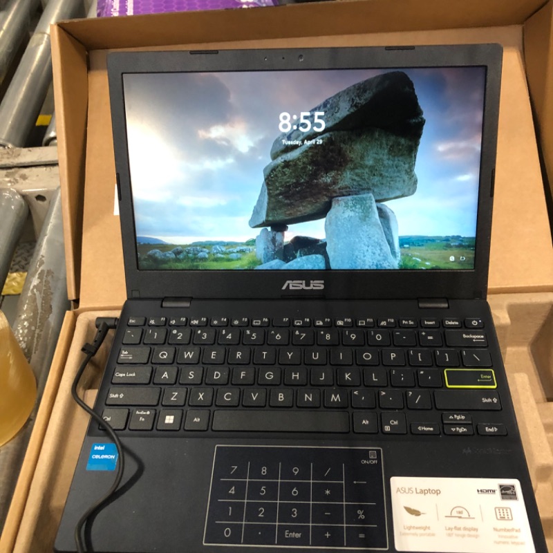 Photo 1 of ***LOCKED**ASUS Vivobook Go 11.6” HD Slim Laptop, Intel Dual Core N4500, Intel Graphics, 4GB, 128GB, Windows 11 Home, SonicMaster, ErgoSense, Black, L210KA-ES04