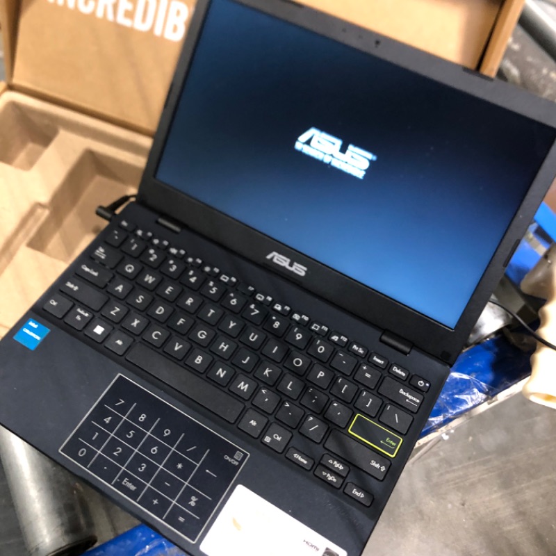 Photo 1 of ***LOCKED**ASUS Vivobook Go 11.6” HD Slim Laptop, Intel Dual Core N4500, Intel Graphics, 4GB, 128GB, Windows 11 Home, SonicMaster, ErgoSense, Black, L210KA-ES04