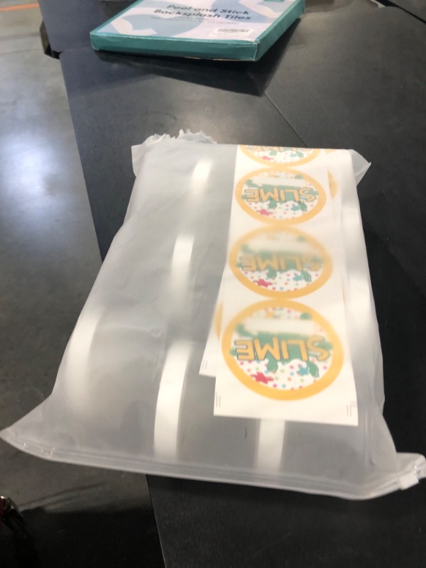 Photo 1 of Opret 12 Pack 10oz Empty Slime Containers, Large Plastic Slime Jars with Lids and Labels Clear Storage Organizers for Slime Making, Food and Beauty Products, BPA Free