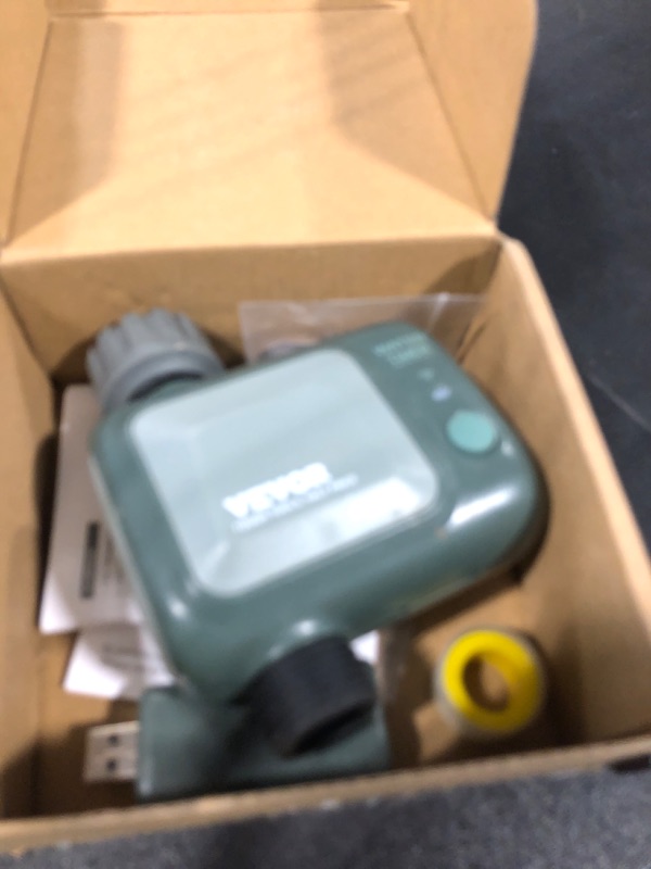 Photo 1 of VEVOR WiFi Sprinkler Timer, Single Outlet, Smart Hose Faucet Water Timer with Brass Inlet, APP Control via 2.4Ghz WiFi or Bluetooth, Voice Control with Alexa Google Assistant, IPX6 for Yard Watering