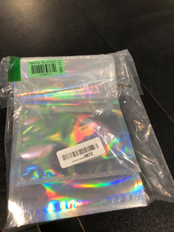 Photo 1 of Trunple Smell Proof Bags & Resealable Foil Pouch Mylar Sample Bag Great for Party Favor Food Storage (Holographic Color) (50pcs-6x9 inch). 