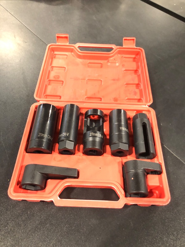 Photo 1 of 7PCS Oxygen Sensor Socket 22mm (7/8 in), 27mm, 29mm fits All Vehicle O2 Removal and Installation Universal Puller and Removal Tool