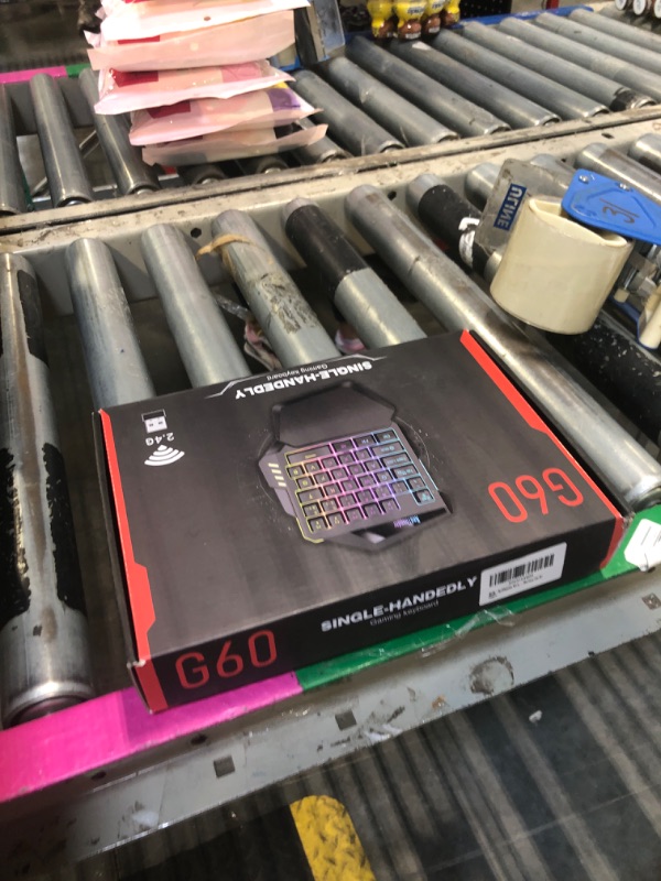 Photo 1 of RedThunder Wireless One-Handed Gaming Keyboard, 2.4Ghz RGB Backlit Mini Gaming Keypad, Rechargeable 2000mAh Battery for PC Gamer