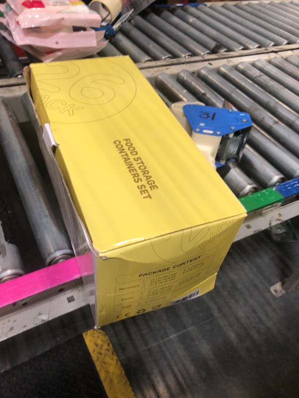 Photo 1 of 52 PCS Food Storage Containers with Lids Airtight (26 Lids & 26 Containers)- Reusable Plastic Leakproof Meal-Prep Container for Kitchen Storage Organization Microwave/Dishwasher Safe with Labels & Pen