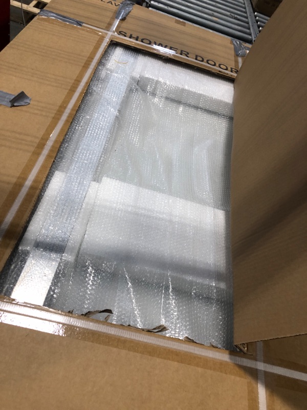 Photo 1 of DELAVIN 56-59 in. W x 59 in. H Semi-Frameless Double Sliding Tub Shower Door, Water Repellent Bathtub Door, SGCC Tempered Bathtub Glass Doors with Explosion-Proof Film, Stainless Steel Hardware