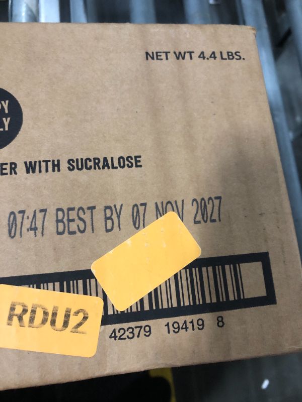 Photo 1 of ***best before 11/07/2027*** Amazon Brand - Happy Belly Zero Calorie Yellow Sucralose Sweetener Powder Packet, , 2000 Count (Previously Sugarly Sweet)