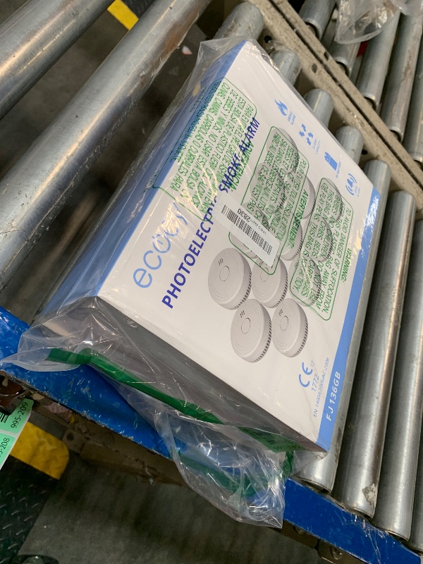 Photo 1 of Ecoey  Alarm Fire Detector, Battery Included Photoelectric Smoke Detector with Test Button and Low Battery Signal, Small Fire Alarm for Home, Bedroom FJ136GB, 12 Packs