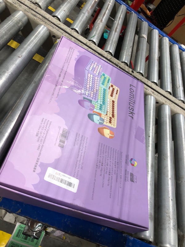 Photo 1 of Wireless Ergonomic Keyboard and Mouse Combo with PU Wrist Rest, Carpal Tunnel Keyboard, 2.4G Colorful Split Ergo Keyboard, Comfortable Natural Typing, Compatible with PC/Laptop (Purple)