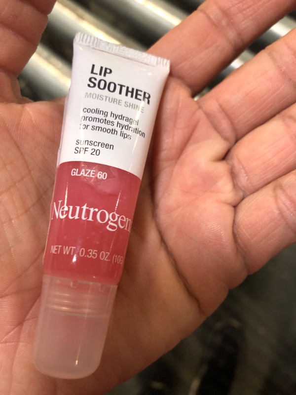 Photo 1 of Neutrogena MoistureShine Lip Soother Gloss with SPF 20 Sun Protection, High Gloss Tinted Lip Moisturizer with Hydrating Glycerin and Soothing Cucumber for Dry Lips, Glaze 60,.35 oz