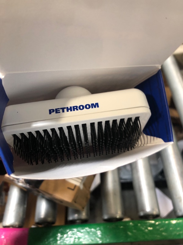 Photo 1 of [PETHROOM] Healing Slicker Brush | Pet Brush | Dogs & Cats | Goldendoodle Brush | Coated Tips for Gentle Grooming | Dog Brush for Shedding | Long-Haired or Curly-Haired Dogs, White & Yellow