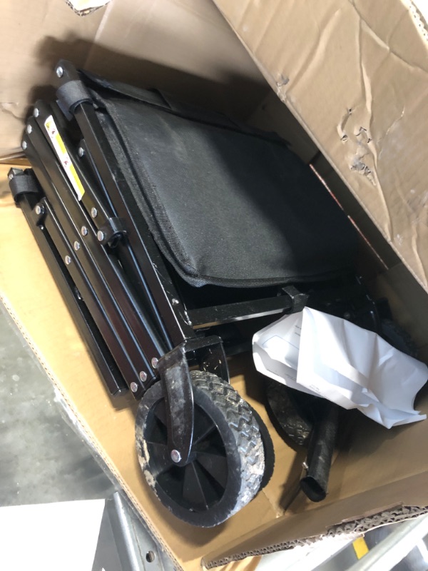 Photo 1 of [SIMILAR VERY USED ] Collapsible Wagon Cart Heavy Duty Utility Carts with All Terrain Wheels for Garden, Grocery, Camping, Sports, Shopping, and Outdoor Use - 360lbs Capacity, Foldable, Portable, 145L Large Wagon