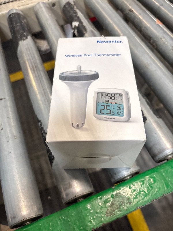 Photo 1 of Pool Thermometer Floating Easy Read, Digital IPX8 Swimming Pool Thermometer Wireless, Water Temperature Gauge with Indoor Temperature, Purple