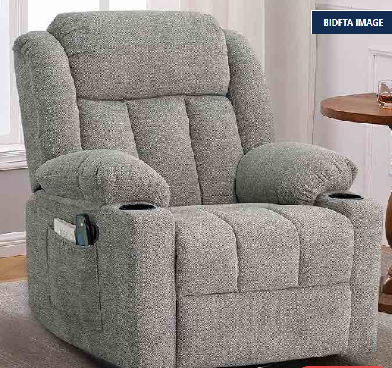Photo 1 of **PARTIAL SET**


Rocker Recliner Chair for Adults, Overstuffed Large Manual Recliner Swivel Glider with Massage and Heat